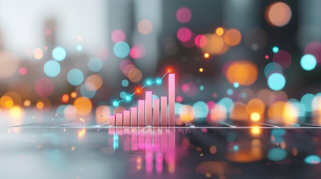 Dynamic scatter plot illustration, engaging and stylish design, seamless data integration, bold and bright colors, polished and clear layout