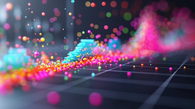 High-impact scatter plot illustration, visually appealing data, sleek and modern graphic, intricate and detailed design, cutting-edge infographic style