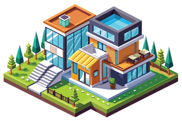 Modern House with Rooftop Pool and Patio