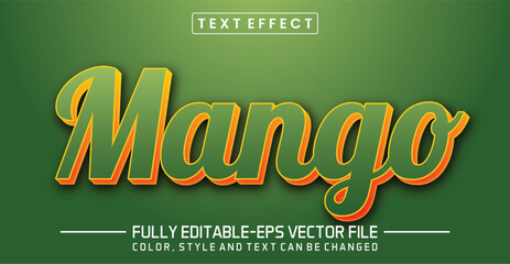 Mango green  font Text effect editable