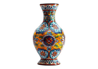 turkish pottery vase isolated on transparent background.