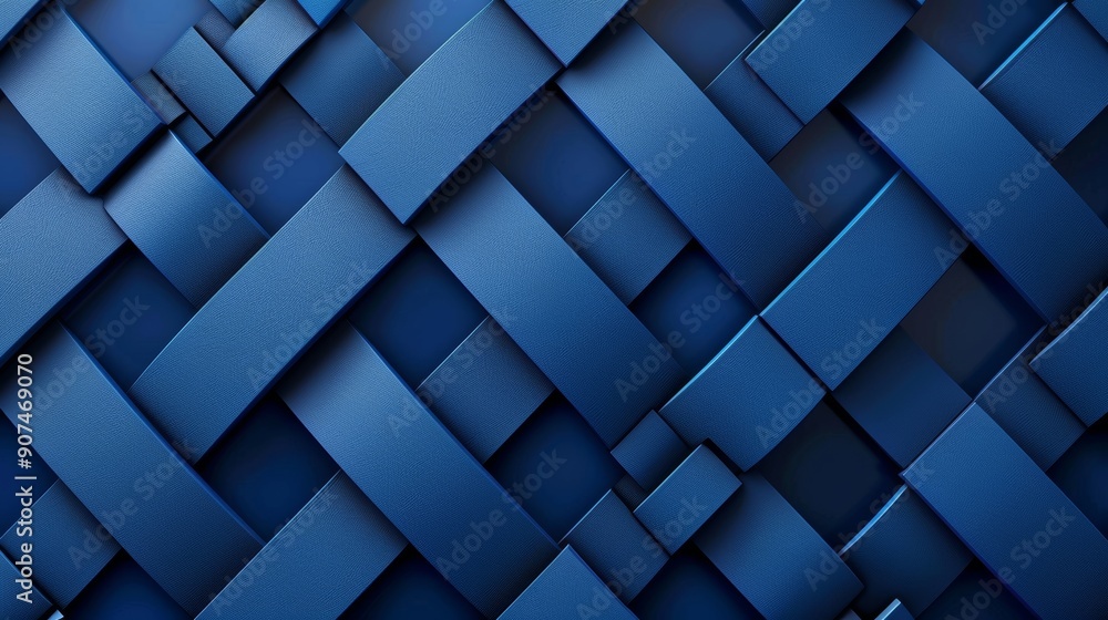 Poster black geometric cube pattern backdrop with 3d texture