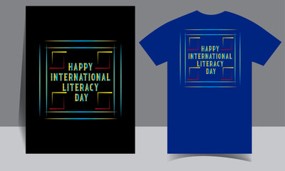 International literacy day T-shirt design.
