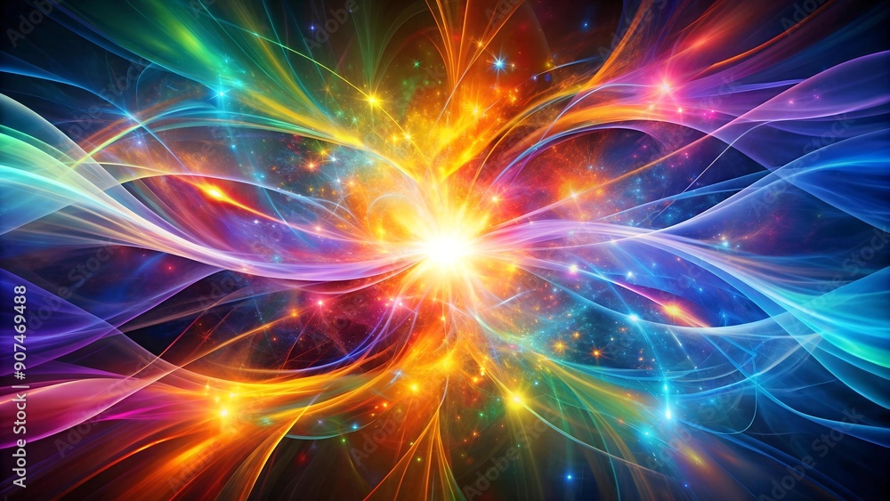 Poster abstract symphony: a vibrant tapestry of color and form generative ai