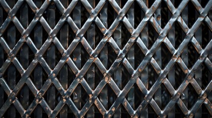 metal grid or grille background.