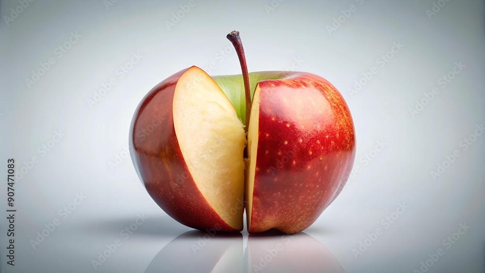Poster fractured unity: a symbolic depiction of a splitting apple representing the severance of business in