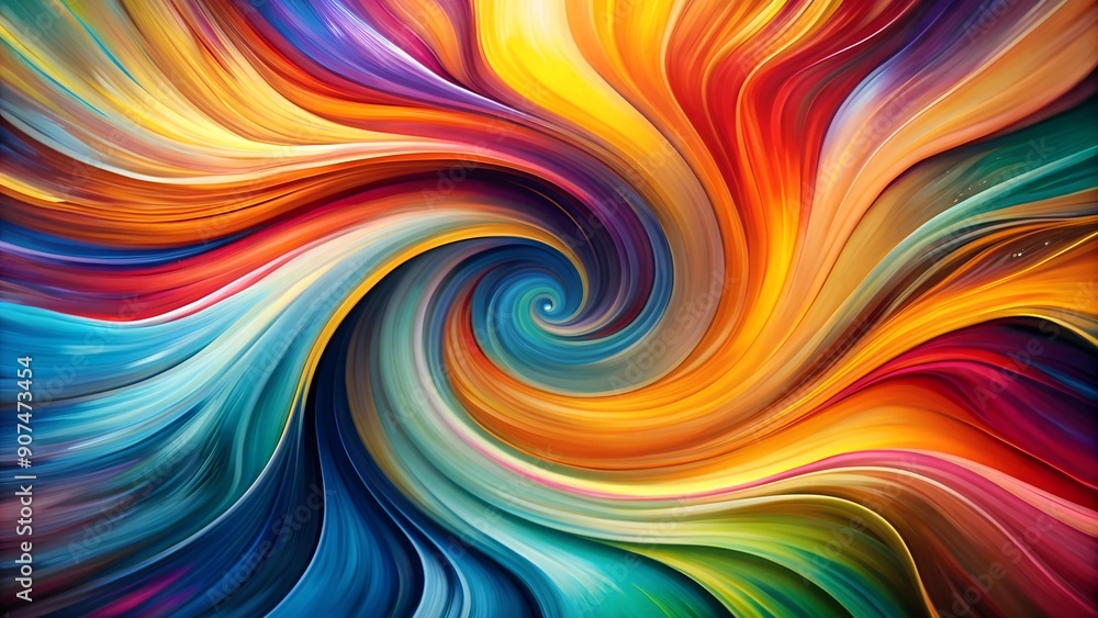 Poster abstract whispers: a symphony of lines and hues generative ai