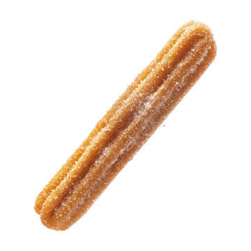 Churro With Floating Cinnamon And Sugar On Transparent Png Background For Mexican Dessert Advertisements . Generative ai
