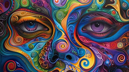 Ornamental carnival mask vector pattern with floral paisley elements on black backdrop