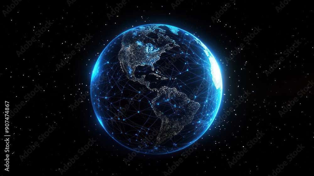 Poster A 3D Digital Representation of Earth with a Network of Connections