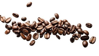 Coffee beans isolated on a white background