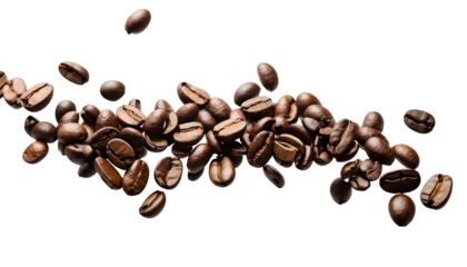 Coffee beans isolated on a white background