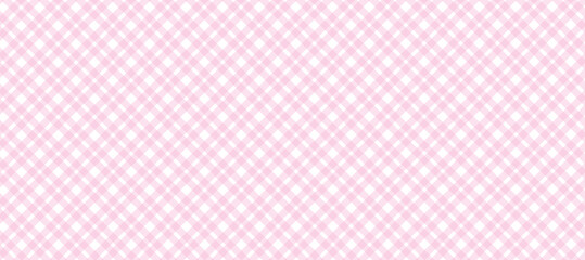 White plaid background with pink diagonal lines