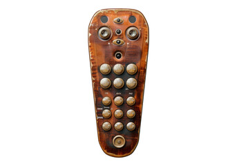 vintage remote control isolated on transparent background.