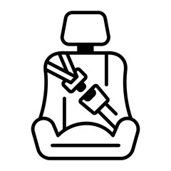 A line style seat belt icon 