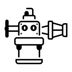 A carburetor icon designed in linear style 