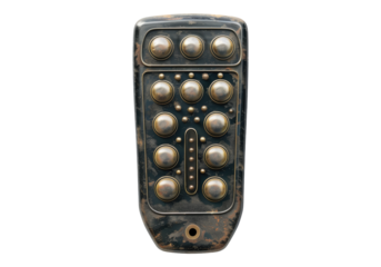 vintage remote control isolated on transparent background.
