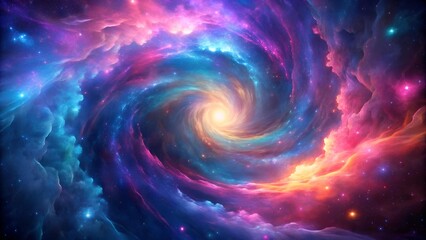 Whispers of the Nebula: A Cosmic Dance of Hues  AI generated