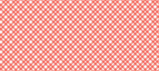 White plaid background with red diagonal lines