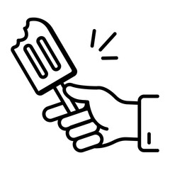 Obraz premium A hand drawn icon of ice popsicle 