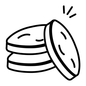 Calissons icon designed in doodle style  