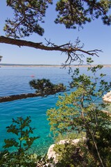 Beautiful seaside at Crikvenica, a popular holiday destination, in summer