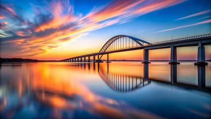 Obraz premium Vimy Bridge at Dusk: A Silhouette of Strength generative AI