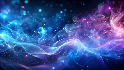 Ethereal Dance of Blue and Purple Smoke  AI Generated