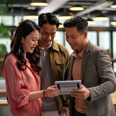 Fototapeta premium Professional executive business people group meeting and discussion in conference room, businessman serious talking or sharing idea from