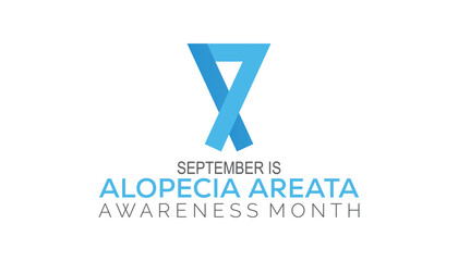 Alopecia Areata Awarness Month is observed every year on September.Holiday concept background, placard, banner design template Vector illustration background design.