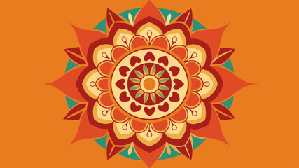 Simple Mandala vector art illustration