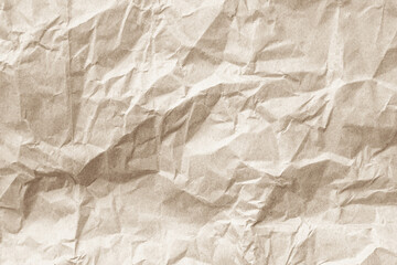 Fototapeta premium Crumpled brown paper texture. Abstract background and texture for design.