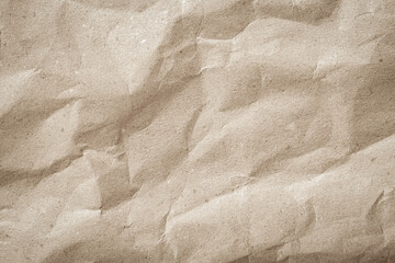 Crumpled brown paper texture. Abstract background and texture for design.