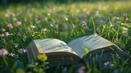 The Open Book on Grass
