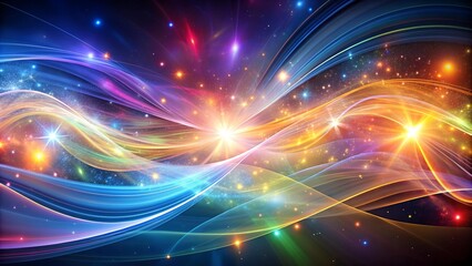 Obraz premium Celestial Swirls: A Symphony of Light and Motion Generative AI