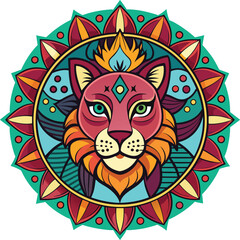 Cat head design vector