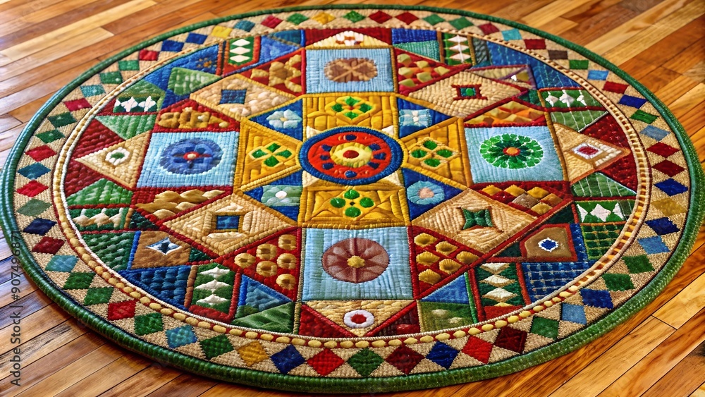 Aufkleber a tapestry of chivalry: ludo on the round table generative ai
