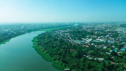 aerial view of the city
