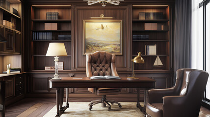 oil painting modern living room