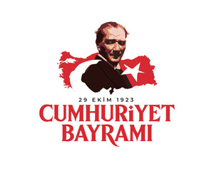 29 ekim Cumhuriyet Bayrami kutlu olsun, Republic Day Turkey. Translation: 29 october Republic Day Turkey and the National Day in Turkey happy holiday