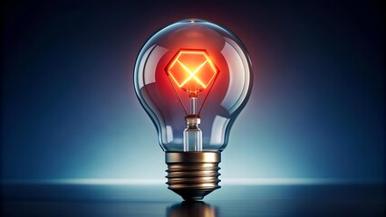 Illuminating Caution: A Stop Sign Embedded Within a Glowing Light Bulb  AI Generated