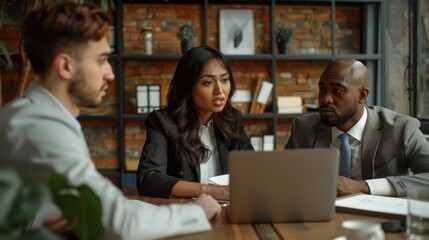 The business team meeting