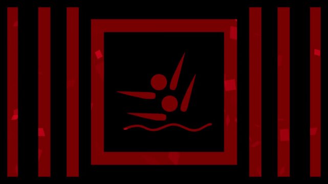 Animation Background for Artistic Swimming sport symbol