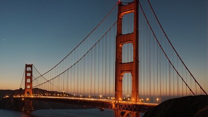 golden gate bridge at night