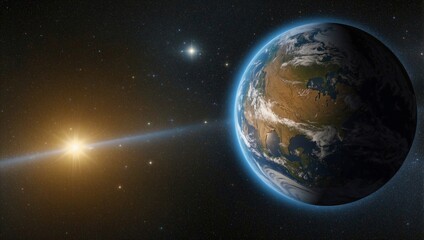 Obraz premium earth and sun