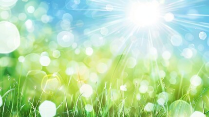 Obraz premium Sunlit Green Field