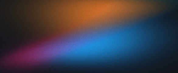 Grainy gradient background blue pink yellow green abstract glowing color wave black dark backdrop noise texture banner poster header design 