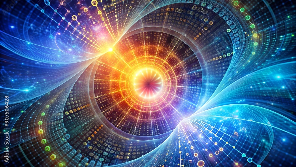 Aufkleber binary bloom: a digital mind emerges from the code generative ai