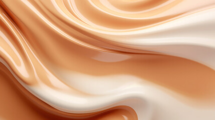 whipped cream with caramel background