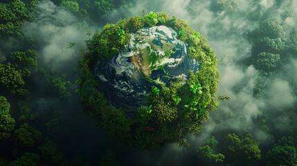 Earth is a beautiful planet covered in green plants and inhabited by various creatures. It is essential to protect and preserve the Earth and its wildlife for future generations.